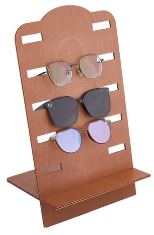 SUPERFINDINGS 1 Stück Holz Brillen Organizer Sonnenbrillen Halter Brillen Display Ständer Tisch Display Rack Set Für Brillen Display Tablett Für Geschäfte Brillenverkauf