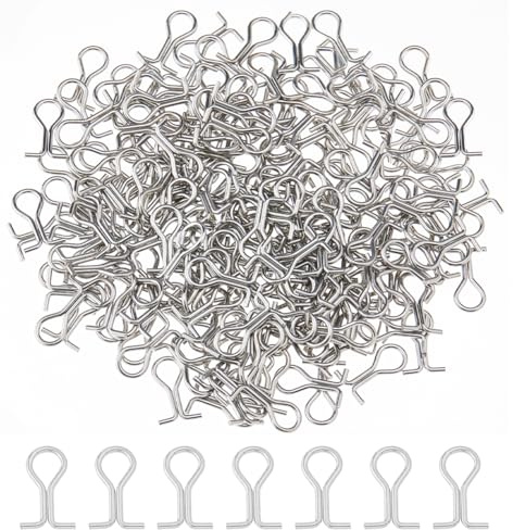 SUPERFINDINGS 200 unidades de plata para pesca con ojal de latón, ojo de hundimiento, ojales, ojales, para pesca DIY, lazo plateado, para formas de peso, accesorios de pesca