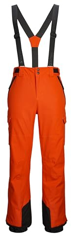 killtec Herren Skihose/Funktionshose mit abnehmbaren Trägern, Kantenschutz, Schneefang und Beinventilation KSW 83 MN SKI PNTS, dunkelorange, 3XL, 43444-000