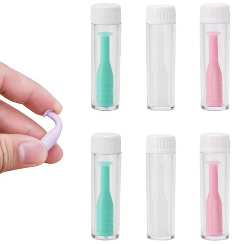 6 Stück Kontaktlinsensauger Set, Kontaktlinsen Einsetzer Silikon, Kontaktlinsen Einsetzhilfe, Besserer Griff & Einfache Handhabung, Ideal als Entferner & Zubehör (Mehrfarbig)