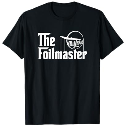 Foilboard Surfen Funny Surfer E-Foil The Foilmaster T-Shirt