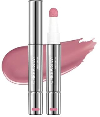 Colorete Líquido, Colorete en Barra - Maquillaje Cremoso para Labios y Mejillas, Tinte de Piel con Brillo, Fórmula Vegana y Ligera para Usar Todo el Día