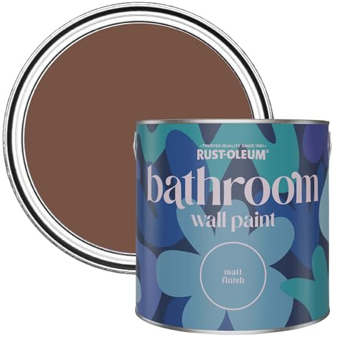Rust-Oleum Water-Resistant Bathroom Wall & Ceiling Paint in Matt Finish - Faded Ember 2.5 litres