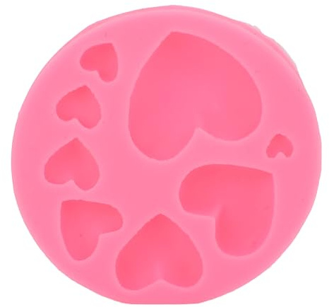Hiraith Molde de Silicona del Corazón de 8 Cavidad - Herramienta de Decoración de Fondant y Chocolate de Grado Alimenticio | Resistente Al Calor -40 ° F a 450 ° F, Lavavajillas Seguros