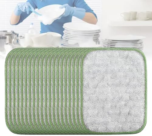BDCPMT Trapos de Alambre Multiusos for Lavar Platos, paños de Alambre antirayaduras de Doble Cara, paño de Alambre Reutilizable for Cocina, fregaderos, ollas y sartenes.(20pcs)