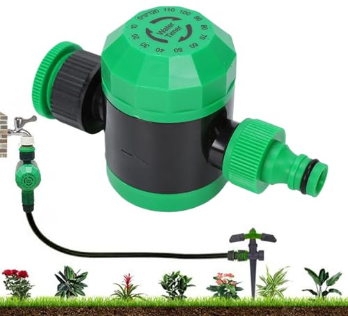 Zwpontia Temporizador de aspersor – Temporizador mecánico de Manguera | Dispositivo de aspersor Controlador automático para Piscina de al Aire Libre, Vacaciones, Patio, Plantas y Patio