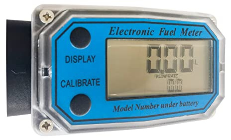 Medidor digital de líquido y flujo de combustible, pantalla LCD, medidor de 1 pulgada, apto para queroseno de agua, medidor de flujo de combustible Industrail