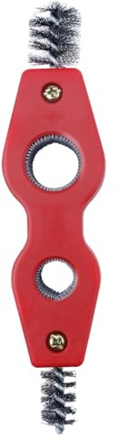 Spunklad 4 in 1 Copper Pipe Cleaner, Copper Pipe Deburring Tool, Aluminum Plumbers Tools, Tubing Brush for Tubing Brush (Red)