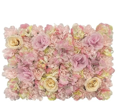 Konstgjorda levande väggpaneler, 1 st konstgjord blomma väggpanel bakgrund bröllopsdekoration bröllop födelsedag(Grey)