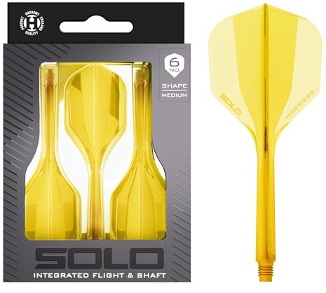 Harrows Solo Integriertes Flight & Shaft System – 3 geformte Flights & Schäfte – Einteilige Aero-Core-Konstruktion – Festes 90°-Design für Stabilität