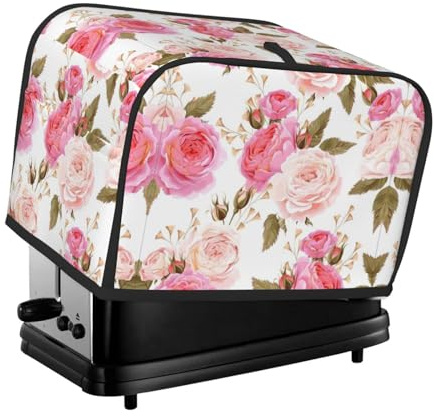 Floral Flower Rose Pink Patterned toaster lid, for small kitchen appliances, suitable for home dining table decoration