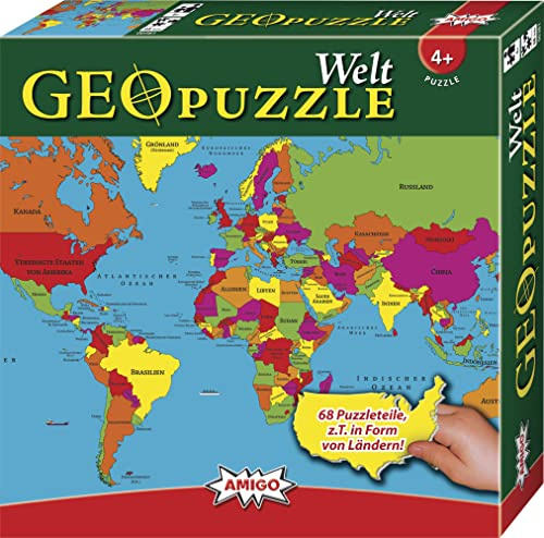 Amigo Spiel + Freizeit GEO 507 381 - GeoPuzzle – Welt, 36 Monate+