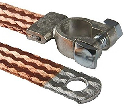 AUPROTEC Batterie Masseband mit Polklemme Länge 350 mm 50 mm² 300A