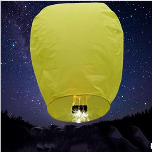 12 Yellow - Eco-Friendly Chinese Flying Sky Lanterns (A Liittle Tree)