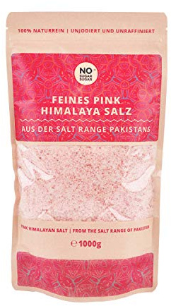 Pink Himalaya Salz 1kg, feine Körnung, Perfekt für Salzstreuer, Steinsalz/Kristallsalz aus Pakistan 1kg 2kg 5kg 10kg 25kg wählbar mit großem Mengenrabatt