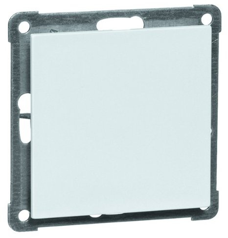 Peha 00116911 Aura Blindverschluss-Zentralplatte, mit Trageplatte für Spreizbefestigung, reinweiß