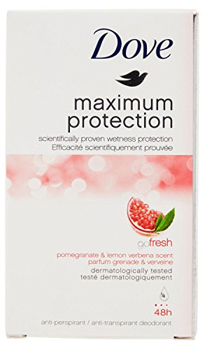 Dove Maximum Protection Go, anti-perspirant Deodorant-Creme, frischer Granatapfel- und Zitronenverbene-Duft, 45 ml - 1er Pack