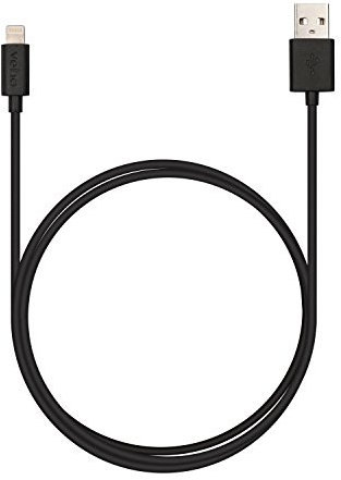 Veho 1 m PEBBLE Apple Lightning Charge and Sync Cable - Black, VPP-501-1M