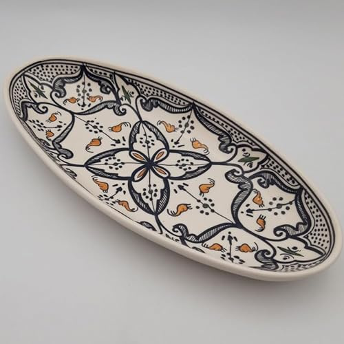 Plat ovale Marocain noir - L 50 cm