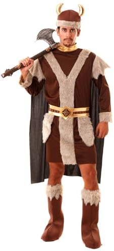 Kostüm Wikinger Mann Odin Abenteurer Seefahrer Fasching Seeräuber Karneval (XXL)