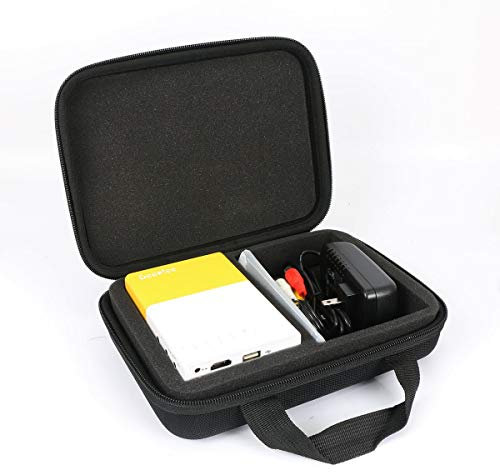 co2CREA Hart Reise Schutz Hülle Etui Tasche für Vamvo YG300 Pro Mini Beamer/Deeplee Mini Beamer Portable LED LCD Projektor (Nur Tasche, Enthält keinen Projektor)