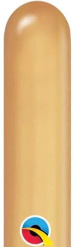 260Q Chrome Gold 100Ct Qualatex Plain Latex Modelling Balloons