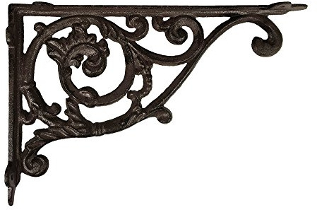 zeitzone Regalträger Regalhalter Regalwinkel Groß Gusseisen Antik-Stil Braun 33x21,5cm