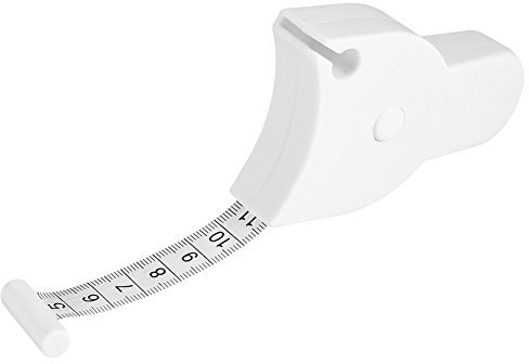 Cinta métrica corporal de 150 cm/60 pulgadas, cinta métrica retráctil con botón pulsador para monitores de peso corporal y de grasa
