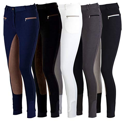 RL24 Damen Reithose Vollbesatz Flex BASICLINE HKM by Reiterladen24 weiß/grau 38