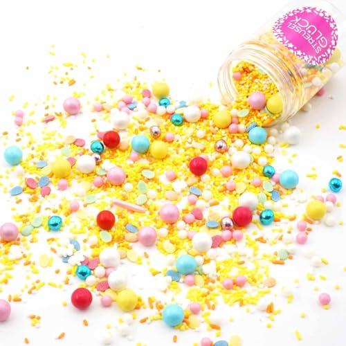 Streusel Osterei bunt Mix 90g Zuckerstreusel Ostern Frühling Plätzchen STREUSEL GLÜCK Sprinkles für Tortendeko Geburtstag Blumen Party Muffins Cupcakes Cake Pops