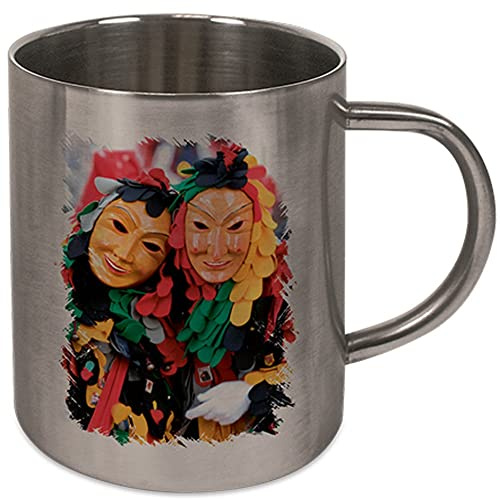 Ocadeau Taza de acero inoxidable plateada personalizada con impresión fotográfica - Taza de acero inoxidable personalizable
