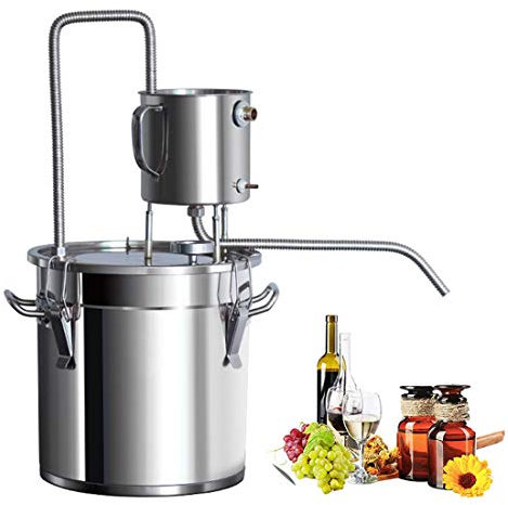 L Cloud Moonshine Still Stainless Steel Denatured Alcohol Canning Kit Ethanol Vodka Still Water Distiller Home Brewing Kit,20L