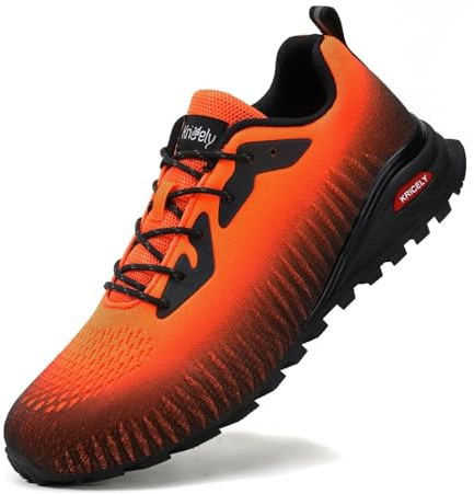 Kricely Scarpe da Trail Running Uomo Outdoor Leggero Traspirante Scarpe da Passeggio Moda Multicolore Trekking Fitness Running Sneakers