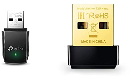 TP-Link Archer T3U AC1300 USB WLAN Stick Adapter & Archer T2U Nano AC600 USB WLAN Stick Adapter(433MBit/s 5GHz, 200MBit/s 2,4GHz, WPA und WPA2-Verschlüsselungs-Standard) schwarz/Gold
