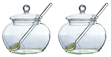 Yumin 2X Sugar Cookie Bowl with Lid Spoon Transparent Home