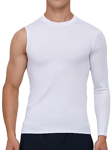 Smatstyle Herr Athletic Single Sleeve One Arm Kompressionsskjortor för Män kompressionsundertröja Athletic Vest Gear T-shirt för träning