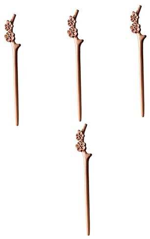 4 forcine per capelli in legno di pesca vintage forcina per capelli in legno per in bacchette giapponesi forcine per cinesi bastoncini per per donne