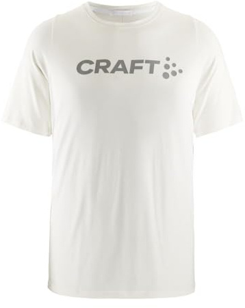 Craft CORE Tone BI-Blend Tee | Sportskjorta herr XXL | White-Clay | Activewear för män av återvunnen polyester och Lyocell | Mjuk touch-funktionell skjorta män |