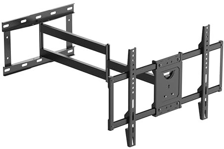 JXMTSPW Supporto da parete per TV per la maggior parte dei televisori da 32-80 pollici, LED, LCD, OLED, Plasma, piatti e curvi, orientabile, orientabile, estendibile fino a 60 kg, con braccio