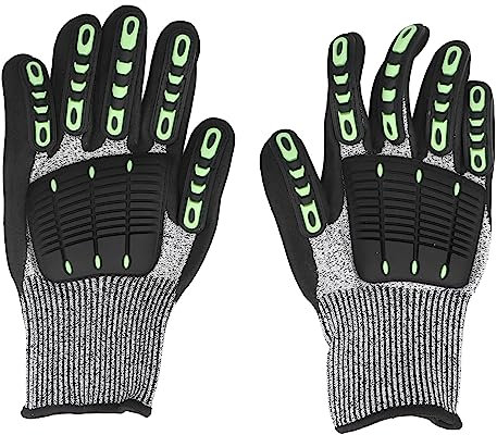 Locadence Gants de Mécanicien, Gants de Travail Tactiques Originaux, Gants de Travail en Cuir pour Le Jardinage Intérieur et Extérieur, la Construction Générale, L'Industrie