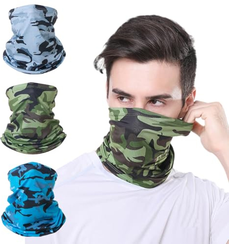 LOMSUXA 3 Stück Multifunktionstuch Schlauchschal Loopschal Winddicht Winter Loop Schal Herren & Damen schlauchschal herren Neckwarmer Elastiche Schnelltrocknend Ski Maske Warmer