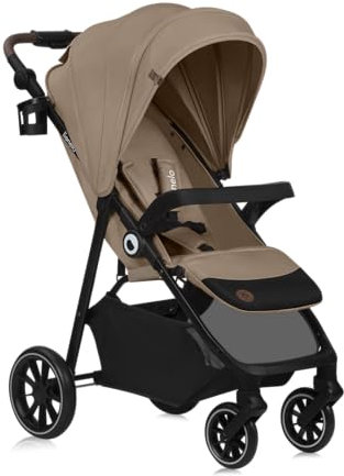 LIONELO EMMA ONE Buggy bis zu 22 kg von 6 m bis 4 Jahre Schwenkbare 360 Räder° Vollfederung Einhändig klappbar Verstellbare Rückenlehne und Fußstütze XXL-Verdeck UPF50+