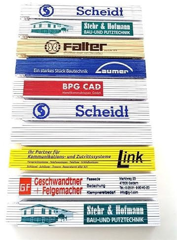 10x ADGA Qualitäts Zollstock 2m Zollstock Meterstab Holz Multimix Gemischt