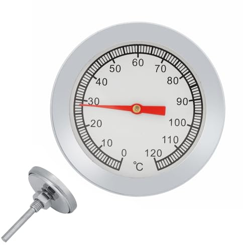 Termometro per Griglia per Pizza per Barbecue - Indicatore di Calore Ad Alta Temperatura in Acciaio Inossidabile per Cottura Al Barbecue (0~120 ℃)