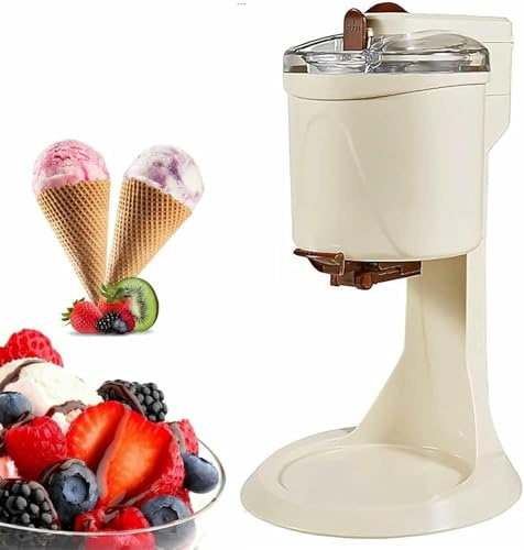 YGHBFRSZ Soft Serve Ice Cream Machine, Fully Automatic Mini Fruit Ice Cream Machine, Yogurt Mr Whippy Ice Cream Makers For Home DIY Kitchen, Simple One Push Operation