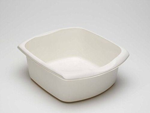 Rectangular Washing Up Bowl 9.5 Litre Durable Eco Made from 100% Recycled Plastic Kitchen Sink Basin Dish Pan Large Capacity Space Saving (Linen)