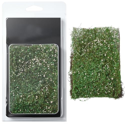 SOFPLATE Mini Plantas En Miniatura Césped Pequeño Verde Rosa Micro Paisaje Decoración de Jardín Hojas Artificiales Arbustos Realistas para Maquetas de Ferrocarril Jardín de Hadas Arquitectura Diorama