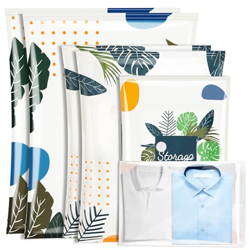 Carehabi Bolsas de Vacío para Almacenamiento, 6 Piezas, 2 Grandes 100x80cm, 2 Medianas 80x60cm, 2 Pequeñas 60x40cm, para Ropa y Ropa de Cama