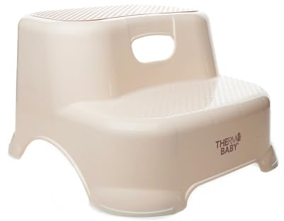 THERMOBABY - Marchepied Double Antidérapant - Dès 18 Mois - Léger et Stable - pour Toilette, Lavabo, Salle de Bain - Supporte Jusqu’à 150 kg - Facile à Nettoyer