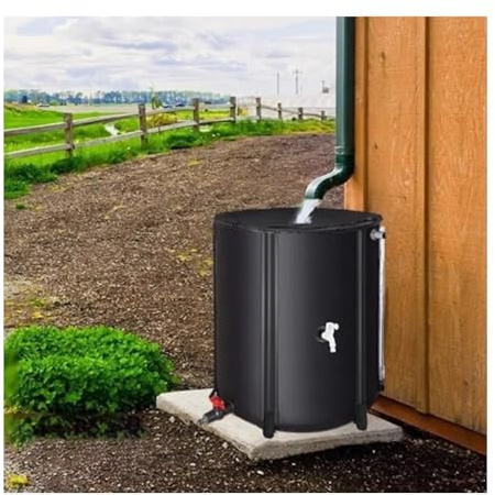 Barril de lluvia plegable portátil, almacenamiento de agua de PVC para riego eficiente del jardín y recogida de agua de lluvia